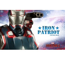 Iron Man 3 1/1 Iron Patriot Life Size Bust 66 cm